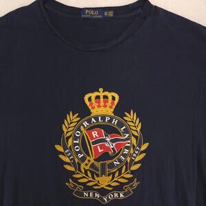 Polo Ralph Lauren Casual Crew Neck Short Sleeve T Shirt Mens Size XLT Navy Blue